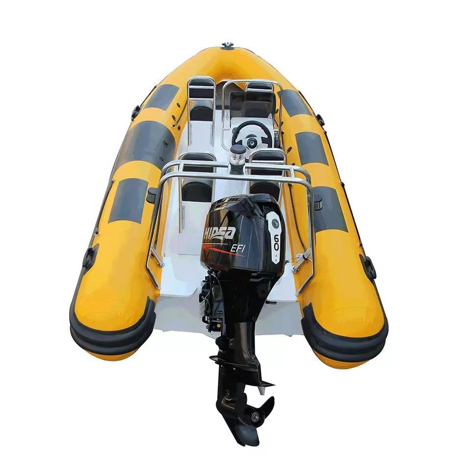 Inflatable boat hypalon dinghy 16ft rib boat with rigid fiberglass hull RIB-480A