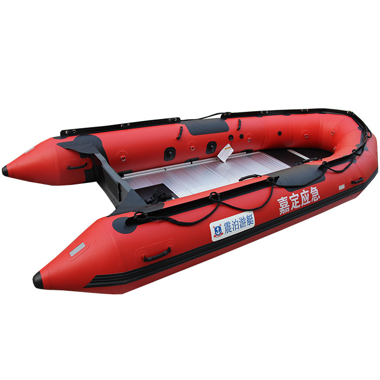 6 persons Folding PVC or Hypalon Patrol Boat Inflatable Rubber Fishing 330 360 380 Boat for rescue with aluminium floor