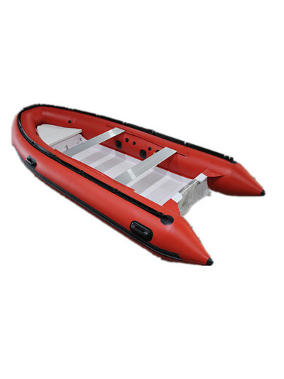 4.3m inflatable rib boat with console steering and seat for 7 persons rib 430 semi-rigid fiberglass hull PVC fishing boat