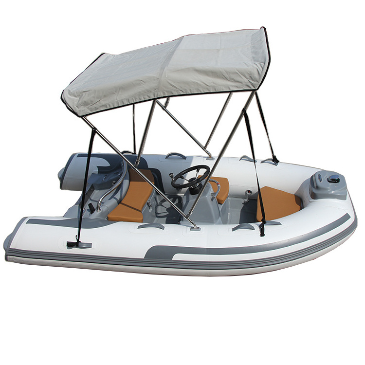 Factory Price CE RIB 300C Boats Ships Hypalon/PVC Inflatable Pontoons Boat Fishing RIB Boat with Canopy for water skiing