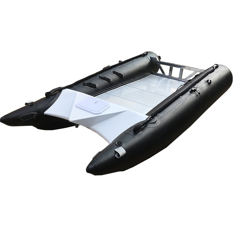 New Design High Speed PVC Material 5 person Inflatable Pontoon Thundercat Boat Catamaran Boat 390 for sale