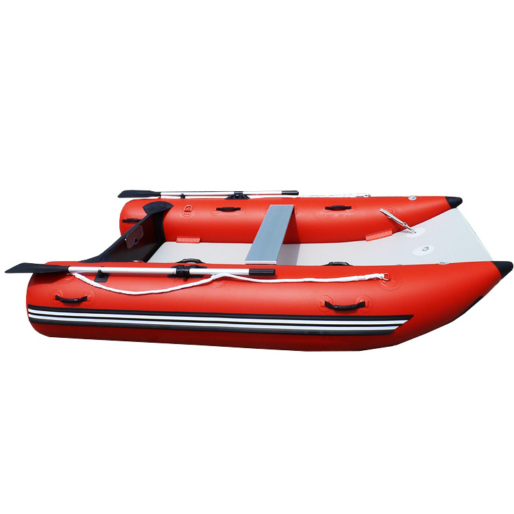 Inflatable pontoon boat speed catamaran 340 for 5 person with motor