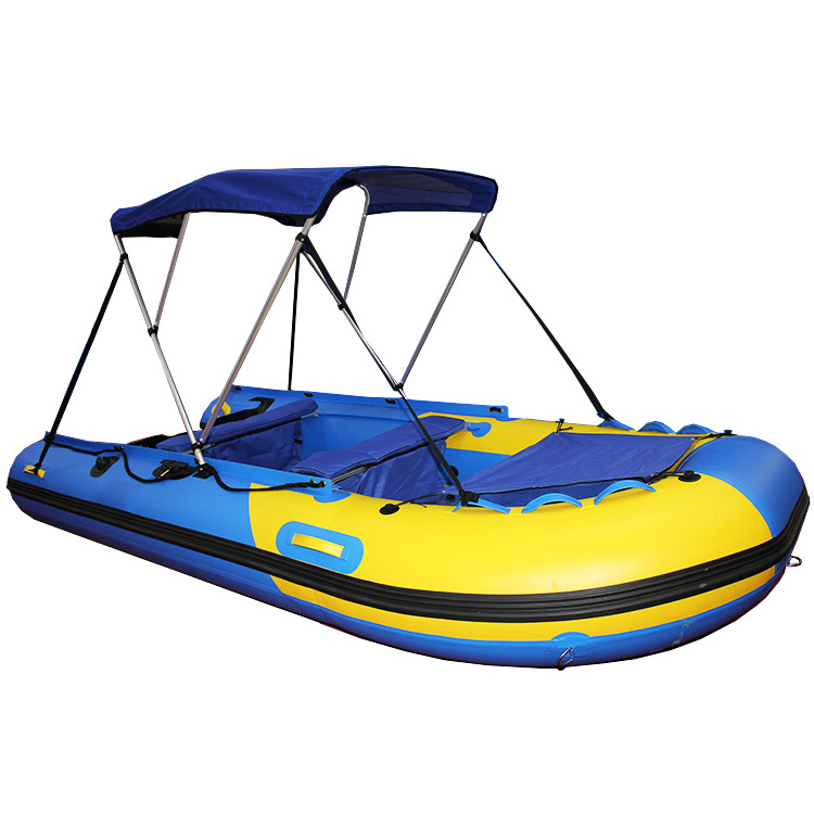 Lakes & Rivers 12ft Inflatable Foldable Boat Aluminum/Air Mat Floor Rubber Boat