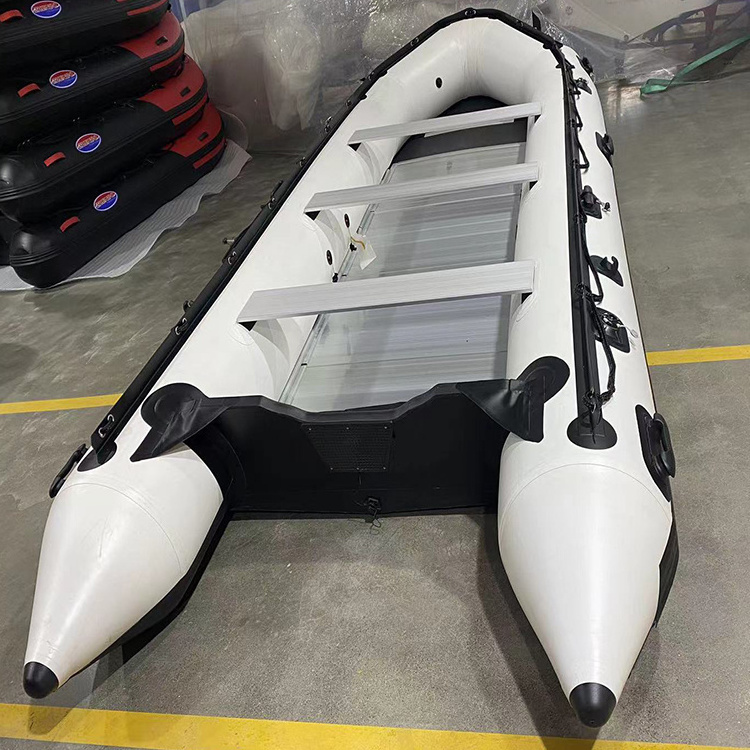 CE Aluminium Floor PVC Hypalon tube Inflatable Boat High Speed inflatable Rescue Boat 550 Fishing Boat for sale