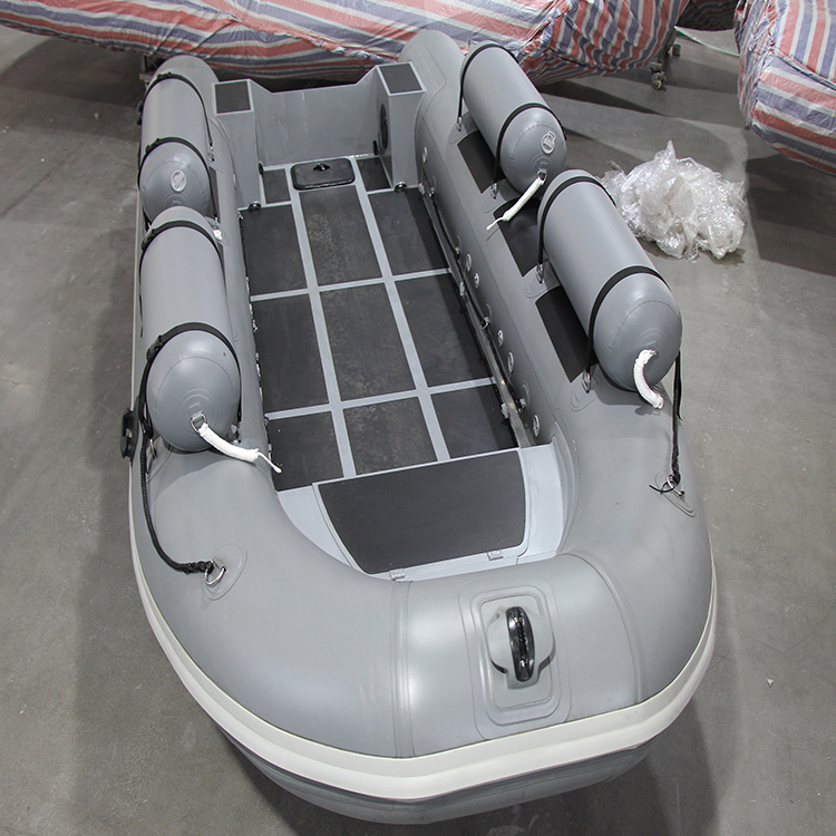 China Factory Semi Rigid Aluminum Hull RIB470 Hypalon PVC Inflatable Pontoon RIB Fishing RIB Boat with center console