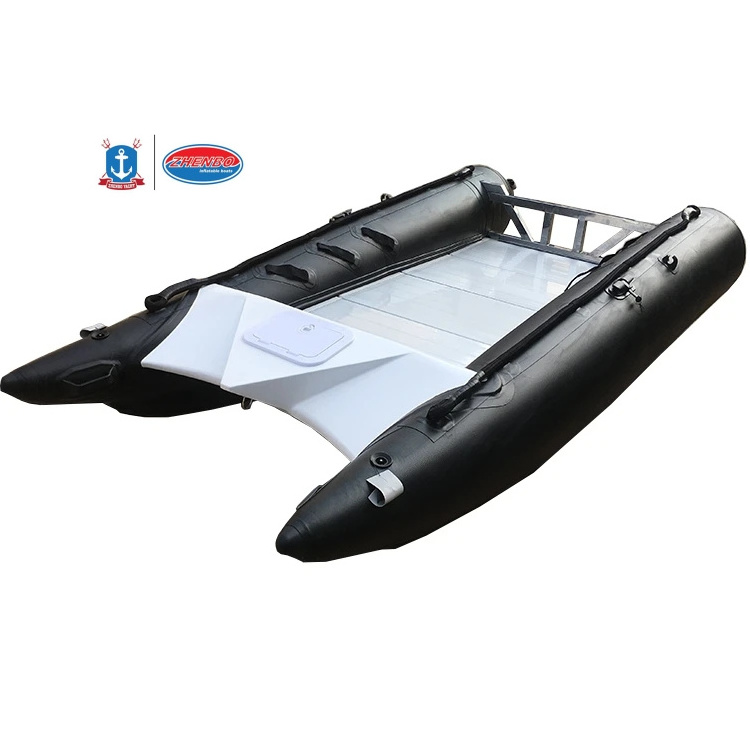 New Design High Speed PVC Material 5 person Inflatable Pontoon Thundercat Boat Catamaran Boat 390 for sale