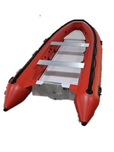 4.3m inflatable rib boat with console steering and seat for 7 persons rib 430 semi-rigid fiberglass hull PVC fishing boat