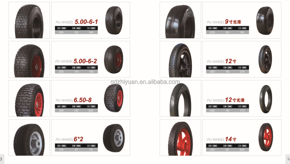 13*2.5 340Mm Customizable Polyurethane Tires  Pu Foam Wheel Heavy Duty Polyurethane Tire For Han  Polyurethane Tire Fill