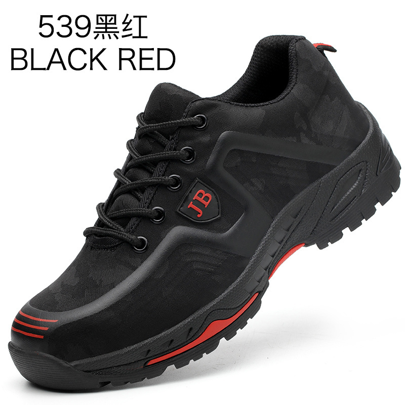 Anti smash and Anti stab light and comfortable rubber sole five color selectable protective steel toe safety shoes