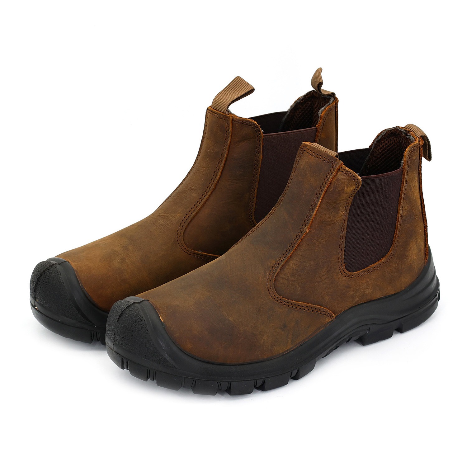 2022 factory direct sale custom work industrial brown anti-static wear-resistant safety boots