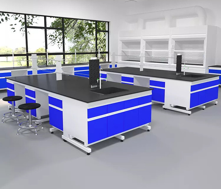 University Lab Work Bench With Sink Working Table For School