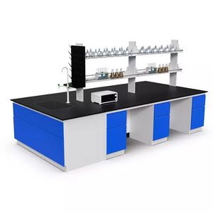 University Lab Work Bench With Sink Working Table For School