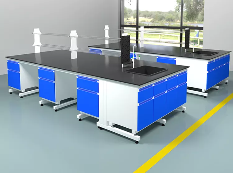 University Lab Work Bench With Sink Working Table For School