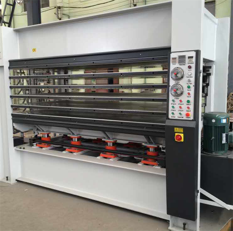 High pressure woodworking hot press machine 5 layers woodworking machine for veneer pressing