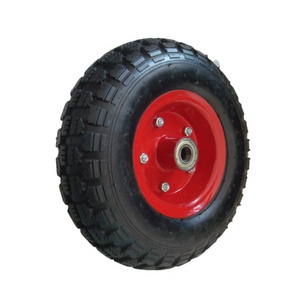 Heavy duty 10 inch pneumatic rubber wheels for garden cart 4.10/3.50-4