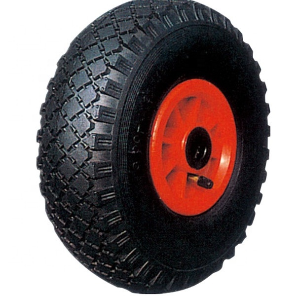 Heavy duty 10 inch pneumatic rubber wheels for garden cart 4.10/3.50-4