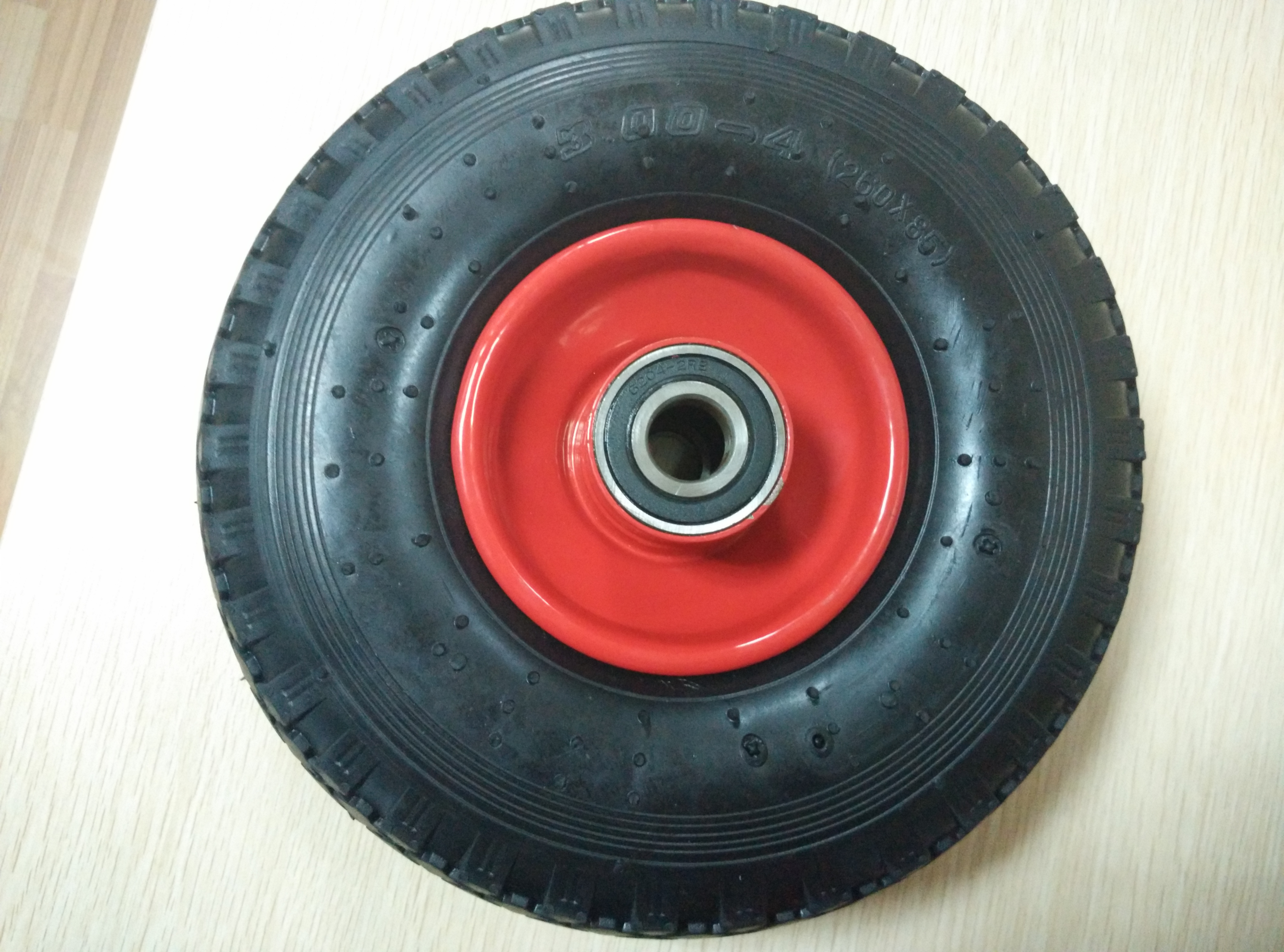 10 inch 3.00-4 3.50-4 Air Pneumatic Inflatable Rubber Tire Wheel for Hand Truck Trolley Lawn Mower Spreader Wheelbarrow