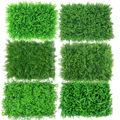 Artificial green Wall Panels Plastic Greenery Plant Wall  Artificial Grass Wall Backdrop For Home Restaurant indoor Decor