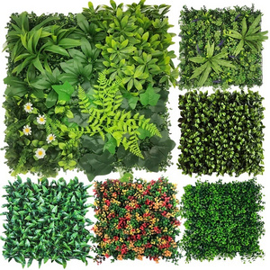 Home Indoor Outdoor Garden UV Fire Retardant Fake Artificial Grass Wall Panel Decor Green wall Plant Wall backdrop