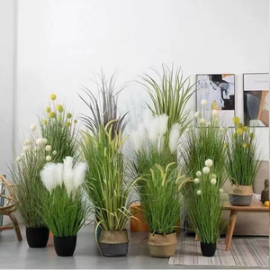 Most Popular Cheap Indoor Decorative Artificial Onion Grass Dog Tail Grass Plant