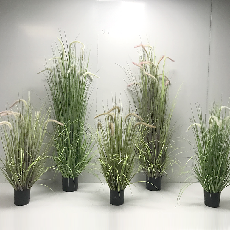 Most Popular Cheap Indoor Decorative Artificial Onion Grass Dog Tail Grass Plant