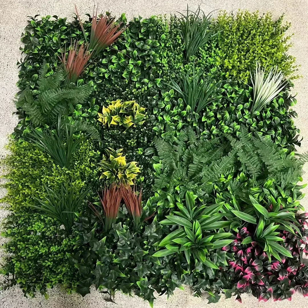 Hot sale artificial plant wall panel plastic grass wall artificial plants green grass wall vertical artificial