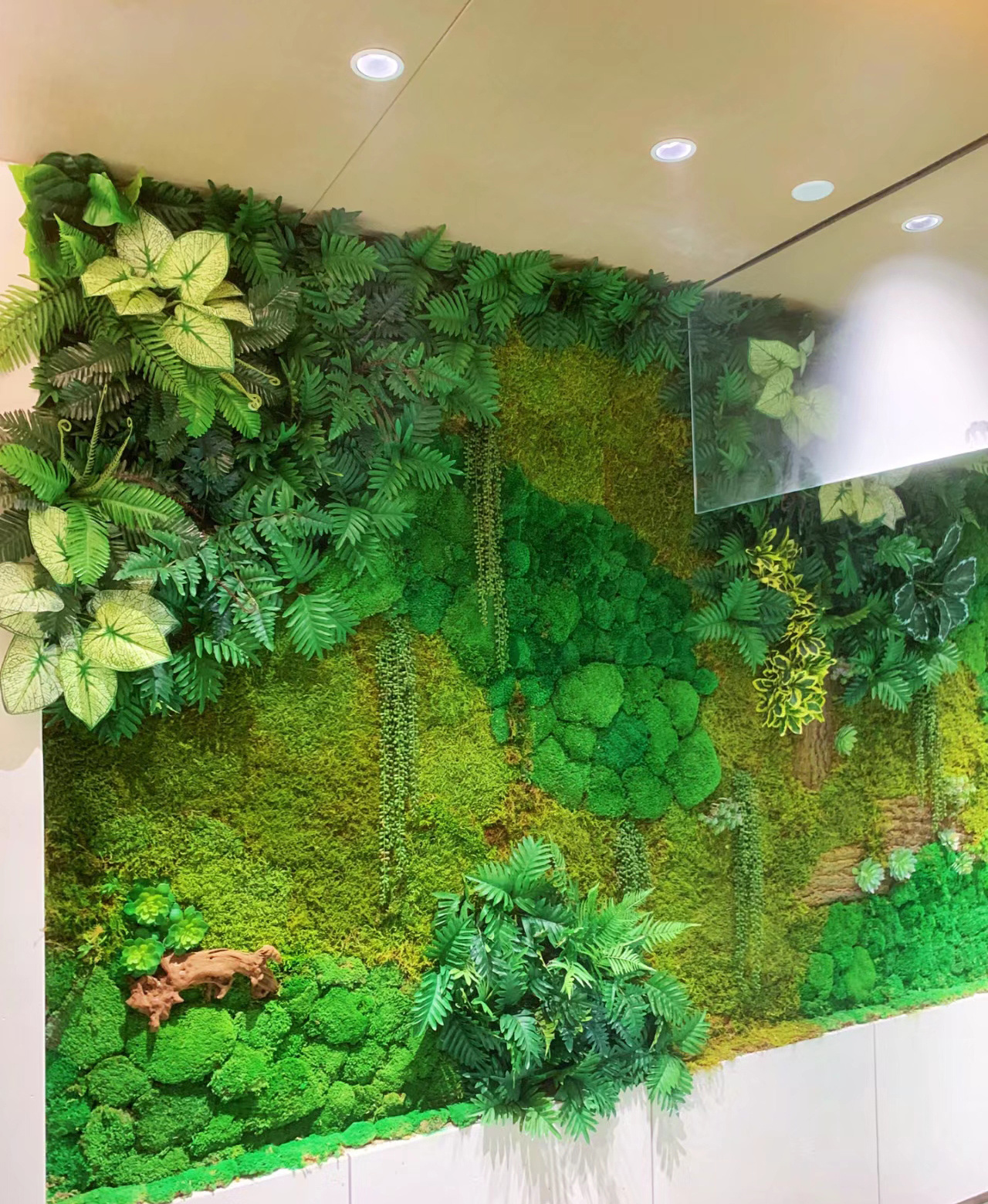 Ready made moss wall decor moss atr frame decorations artificial moss grass wall free size