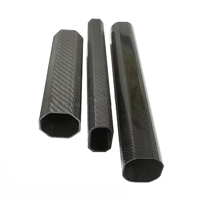 Octagonal flat tube octagonal carbon tube square octagonal carbon fiber tube high strength oval shaped rectangular bar custom