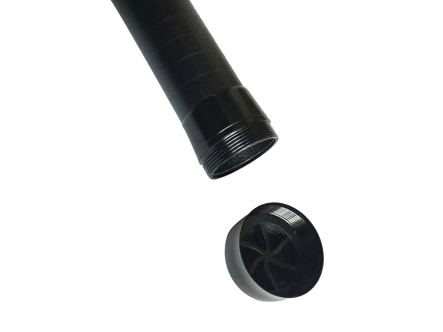 High stiffness 15m 3k twill matte fiberglass or carbon fiber telescopic extension pole with quick locking clamps