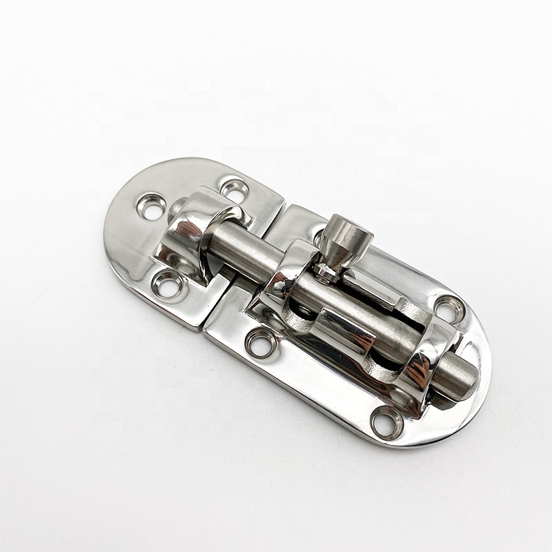 95*38mm Stainless Steel Door Slide Latch Lock AISI 304/316 Barrel Bolt With Solid Furniture Metal Gate Window Latches