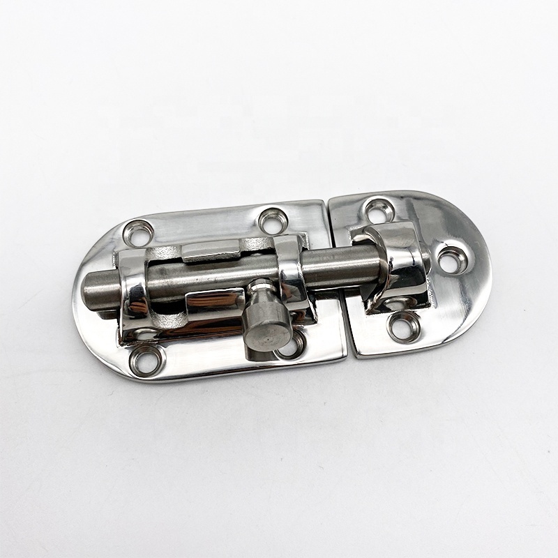 95*38mm Stainless Steel Door Slide Latch Lock AISI 304/316 Barrel Bolt With Solid Furniture Metal Gate Window Latches