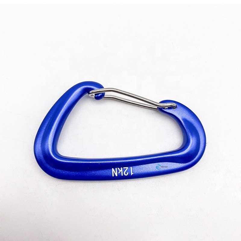 12KN Aviation Aluminum Alloy D Shape Hammock Wire Hook Climbing Carabiner Safety Metal Snap Hook