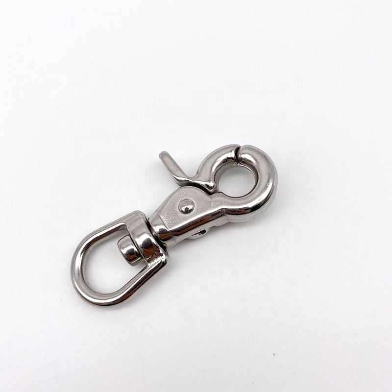 Wholesale 66mm Stainless Steel 316 Lobster Clasp Eye Swivel Trigger Spring Snap Hook For Dog Leash