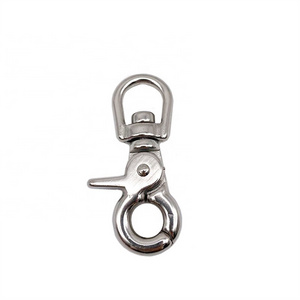 Wholesale 66mm Stainless Steel 316 Lobster Clasp Eye Swivel Trigger Spring Snap Hook For Dog Leash