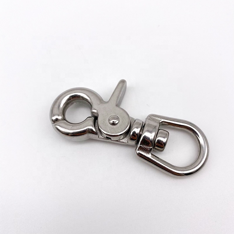 Wholesale 66mm Stainless Steel 316 Lobster Clasp Eye Swivel Trigger Spring Snap Hook For Dog Leash