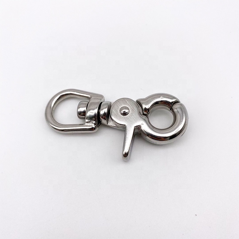 Wholesale 66mm Stainless Steel 316 Lobster Clasp Eye Swivel Trigger Spring Snap Hook For Dog Leash