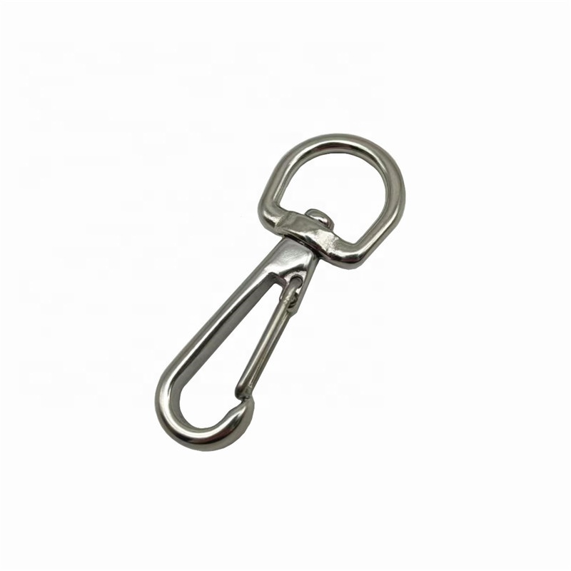 20mm Stainless Steel 316 Round Head Quick Release Carabiner Wire Gate Snap Hook