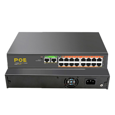 48V mini gigabit ethernet switch 10/100M PoE+2Port Uplink 4CH 8CH 16 port  gigabit poe switch 8CH