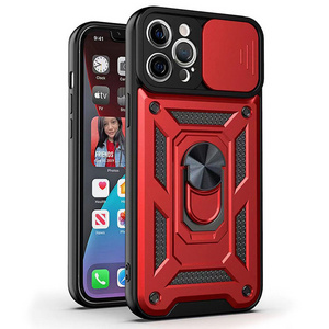 For iPhone 11 12 13 14 Pro Max Back Cover Protection Case Sliding Camera 2 in 1 Car Mount Ring Magnetic for iPhone 15 Pro Case