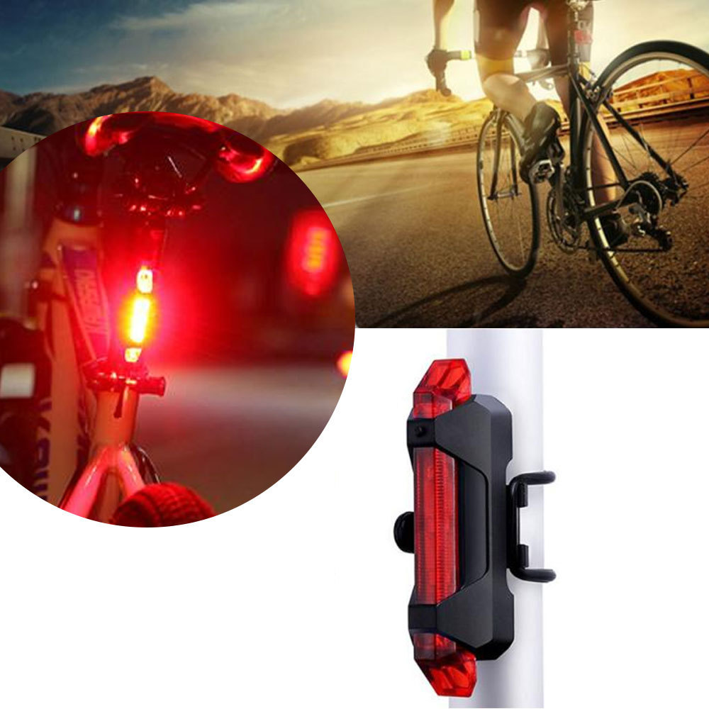 Qeedon bicycle light led red strobe bike tail light bicycle Brake USB Mount Bracket light for bicycle usb rechargeable