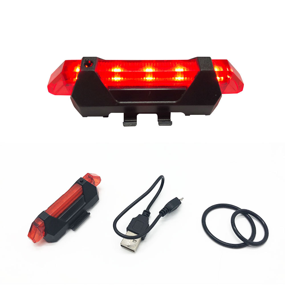 Qeedon bicycle light led red strobe bike tail light bicycle Brake USB Mount Bracket light for bicycle usb rechargeable