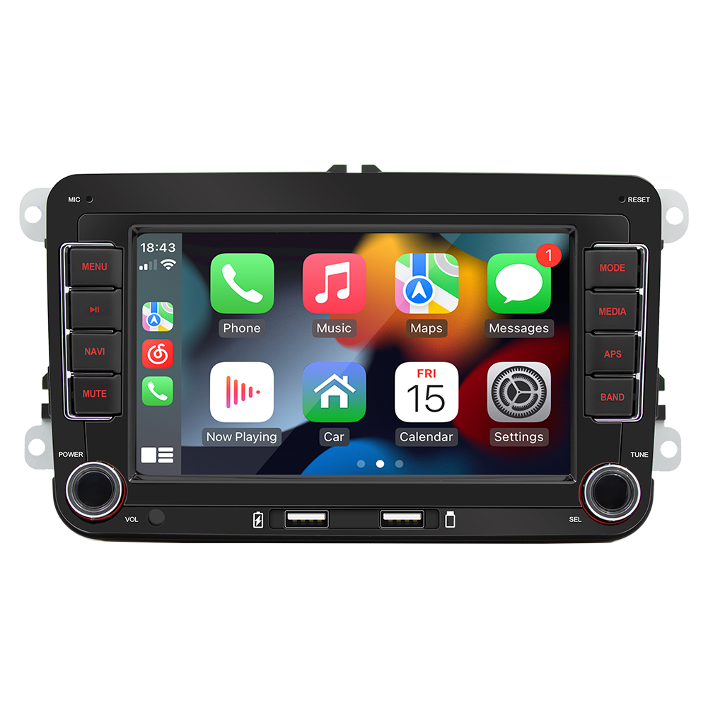 Double Rearview camera Android 12 With IPS Screen Universal Touch Screen Gps Radio Stereo 7 Inch Video 1 Din Car Dvd Player