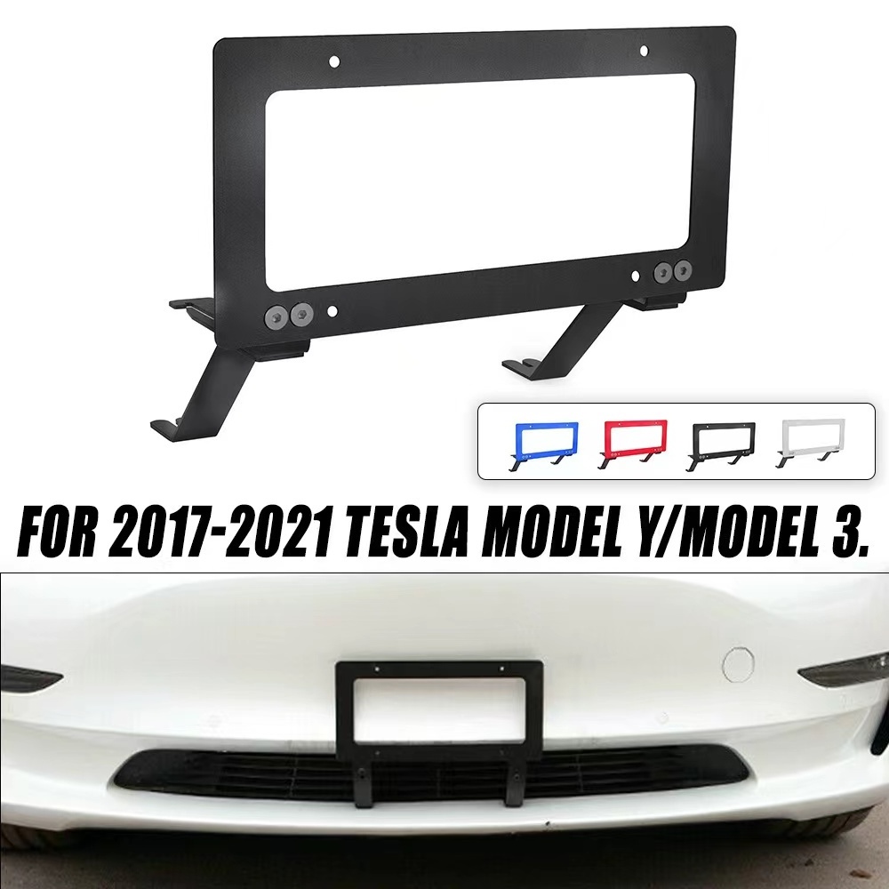 Car Accessories License Plate Frame Blank License Plate Number Base Holders For Tesla Model Y