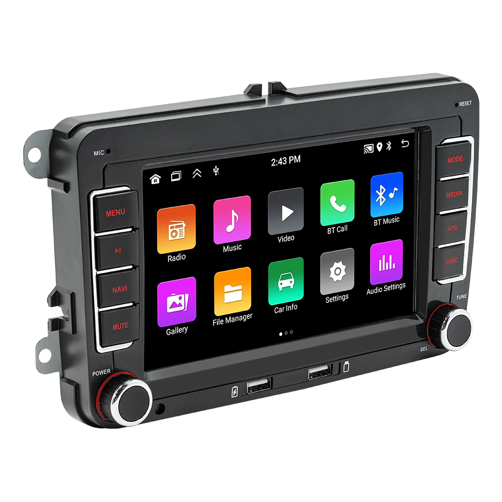 Double Rearview camera Android 12 With IPS Screen Universal Touch Screen Gps Radio Stereo 7 Inch Video 1 Din Car Dvd Player