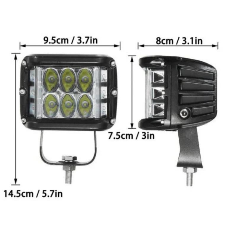 Qeedon 60W Waterproof Work Light LED Light Bars Spot Flood led headlight for Work Driving Offroad Car Tractor Truck Off Road