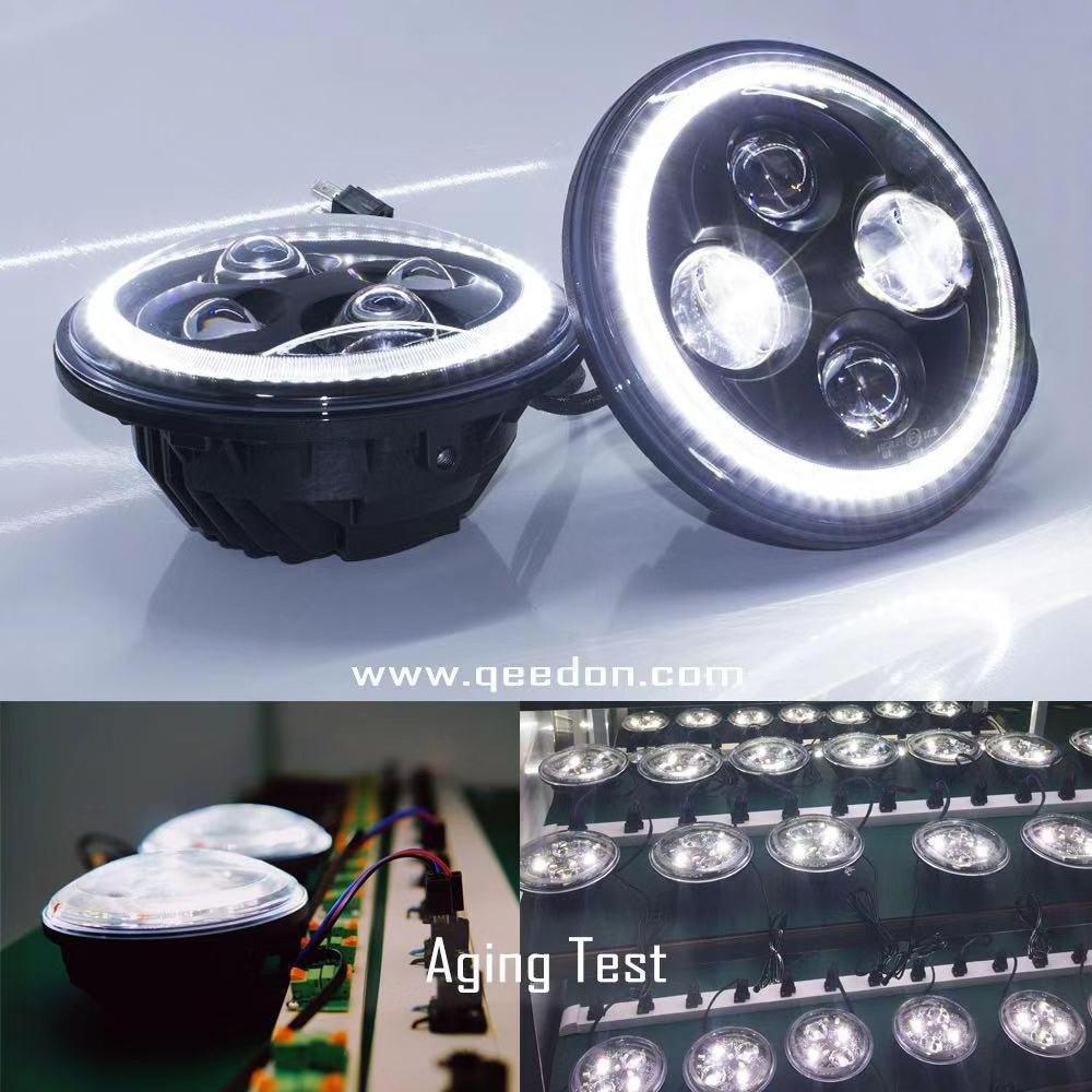 Best selling 2600 lumen LED headlight Q1  high power offroad headlight 12V 7' round waterproof anti-fog brightest auto LED light