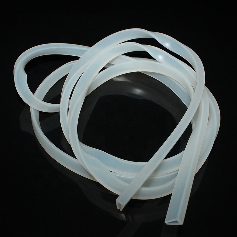 Factory direct sale strip silicon u profil 6mm non-toxic and tasteless wear resisting U-shaped silicone seal strips