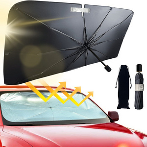 Custom Car Windshield Sun Shade Umbrella - Foldable Car Umbrella Sunshade Cover UV Block Car Front Window