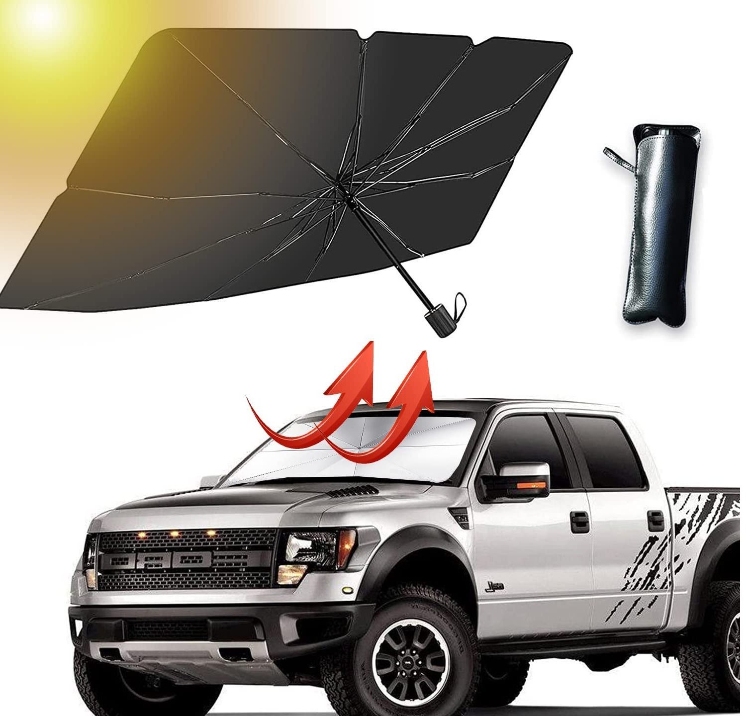 Custom Car Windshield Sun Shade Umbrella Foldable Sun Shade for Car Windshield SUV Truck Car Shade Front Windshield Sun Shade