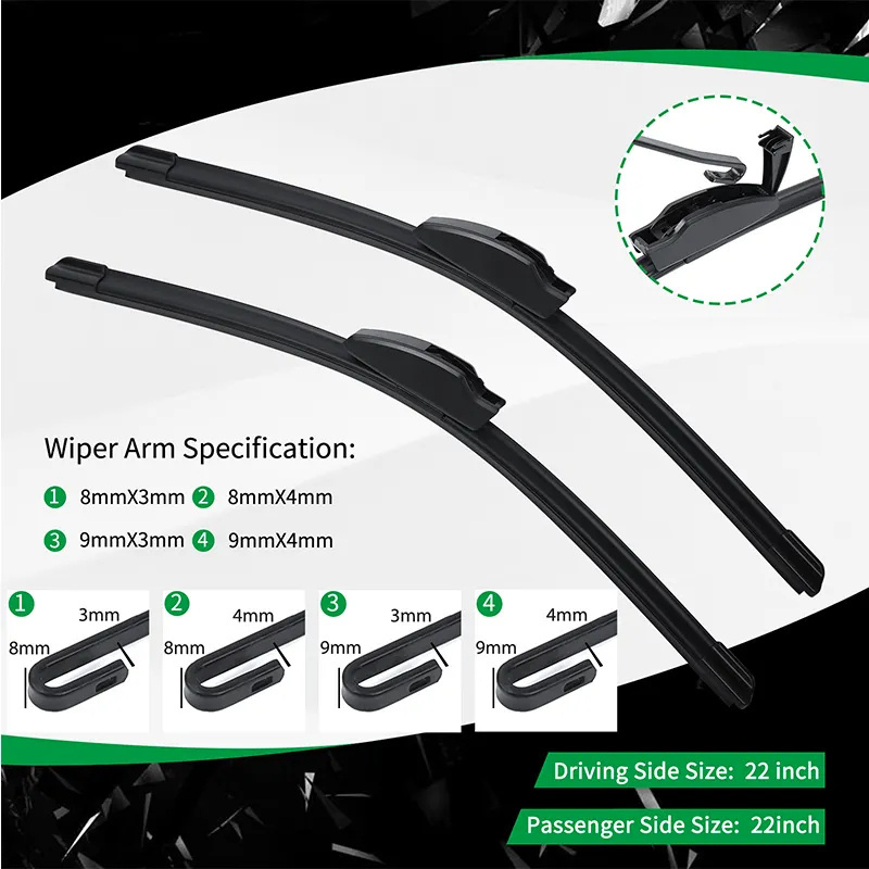 Wholesale Car Auto Universal Soft Silicone Rubber Refills Window Windshield Windscreen Wipers Blade